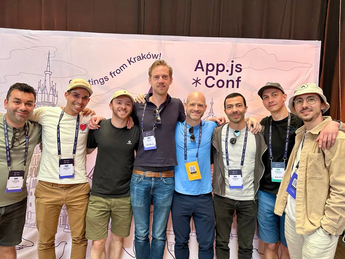 With the French team — App.js Conf 2026