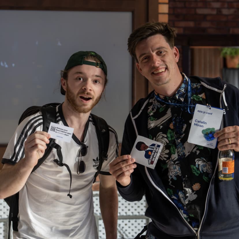 Me and Catalin Miron at App.js 2023